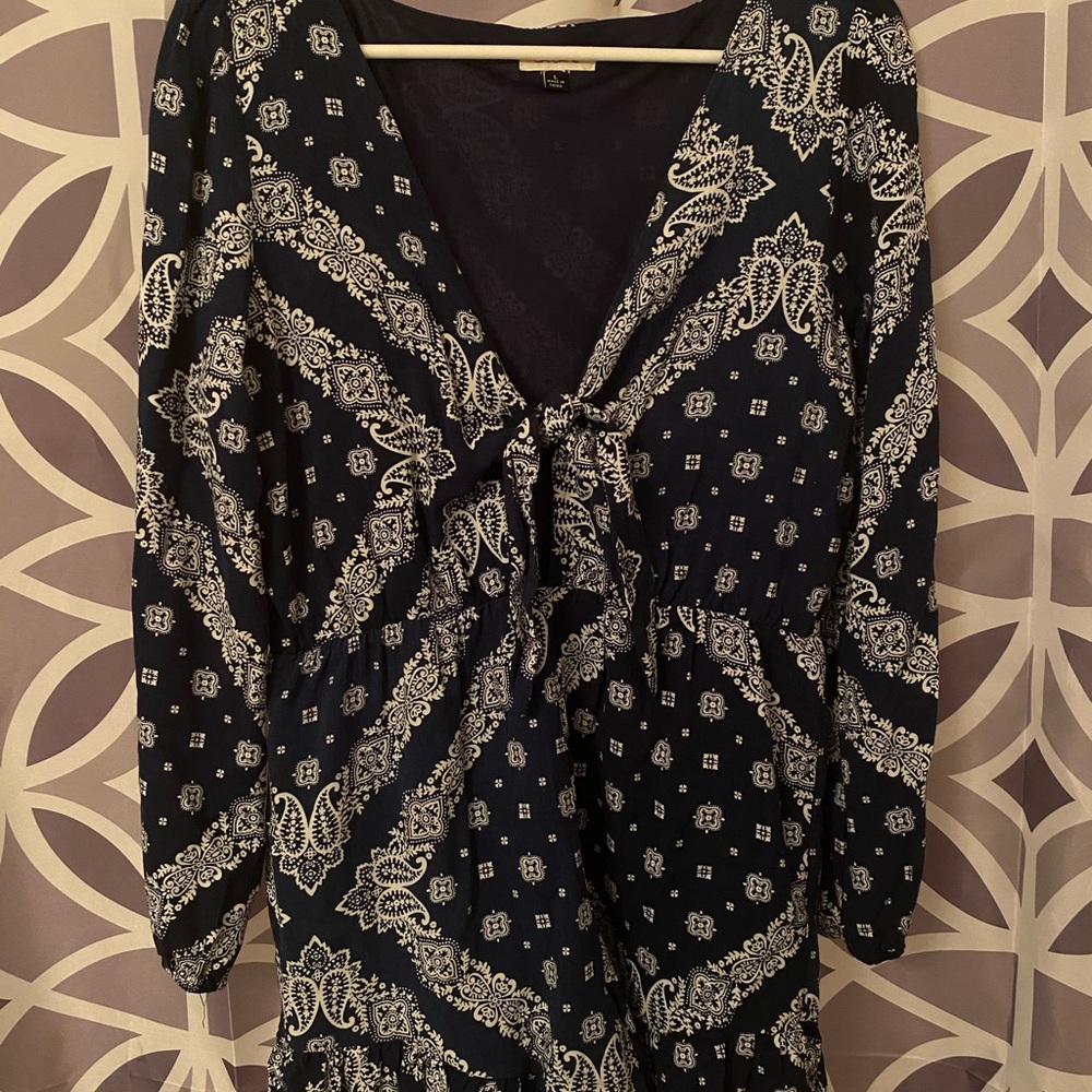 Blue paisley romper